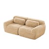 YOOCOZZ  2-Seater Boneless Modular Sectional Sofa, Soft Plush Fabric 32D Sponge, Throw Pillows - 2 of 4