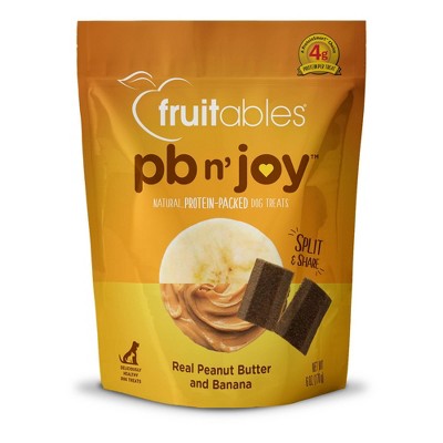 Fruitables pbn'joy Peanut Butter & Banana Natural Protein Packed Dog Treats - 6oz