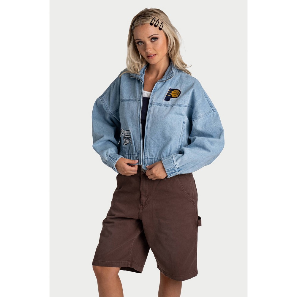 NBA Indiana Pacers Denim Cropped Jacket - XS