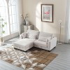 NicBex L-Shaped Modular Sectional Sofa,2-Seat Velvet Couch with Storage Ottoman for Living Room,Apartment,Office - 2 of 4