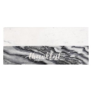 Lexi Home Marble 16 in. Charcuterie Board - Thankful Gray - 1 of 4