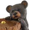 Bear Cubs on Log 28 1/2" High Large Rustic Indoor Outdoor Decor Resin Floor Fountain with Light LED Bubbler Outside Garden Patio - 3 of 4