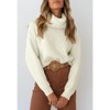 Womens Turtle Neck Ribbed Knit Pullover Casual Sweater Top - 2 of 3