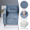 Modern L-Shaped Sectional Sofa Set w/ Plush Flannelette Fabric, Sturdy Hardwood Frame & Supportive Memory Foam Cushions - 4 of 4