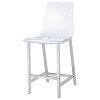 Clear and Chrome Counter Height Stools (Set of 2) - 3 of 4