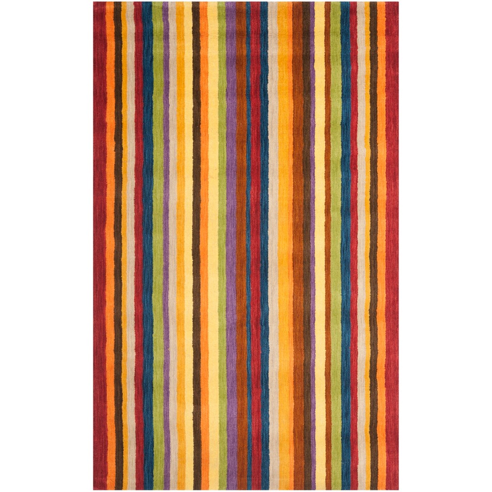 3'x5' Loomed Stripe Accent Rug Red - Safavieh