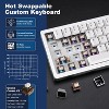 YUNZII AL68 Mechanical Keyboard 60%,QMK/VIA Aluminum Keyboard(Silver, Cocoa Cream V2) - 2 of 4