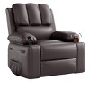 TOPOW Oversized Recliner Chair, 360° Swivel Rocker Recliners with Heat & Massage, Soft High-Density Sponge Recliner with Cup Holder & Side Pocket - 4 of 4