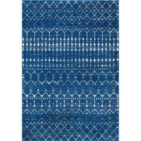 6 7 X9 Moroccan Blythe Area Rug Blue, Slate Blue Area Rug 6×9