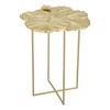 HomeRoots 21" Gold Aluminum And Iron Cross Legs End Table - 4 of 4