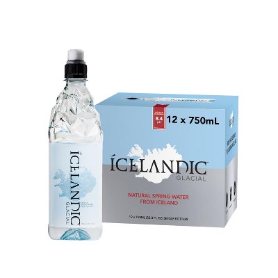 Icelandic Glacial Natural Spring Alkaline Water - 750 Ml / 25.3 Fl Oz Bottle (Pack of 12)