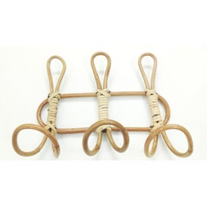 VIP Rattan 10.5 in. Brown 3 Loop Wall Hooks - 1 of 2