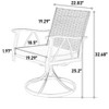 CAVINAS 5 Piece Patio Furniture Set Wicker Small Outdoor Table and Chairs Simple Outdoor Dining Set with Chairs for Patio - 4 of 4