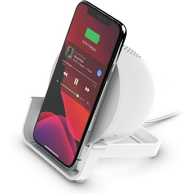 Belkin Boostcharge Wireless Charging Stand + Speaker (White)