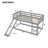 NicBex Twin Over Twin Bunk Bed with Ladder,Pine Bunk Bed Frame with Convertible Slide for Kids Teens Dorm Rooms - 3 of 4
