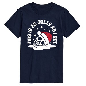 Men's - Instant Message - Skeleton Jolly As I Get Short Sleeve Graphic T-Shirt - 1 of 4