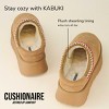 CUSHIONAIRE Women’s Kabuki Genuine Suede Platform Mule Slippers with Memory Foam, Indoor/Outdoor, Wide Widths Available - 3 of 4