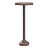 COZAYH Small Pedestal Round End Table, Living Room Furniture, Light Espresso - 2 of 4