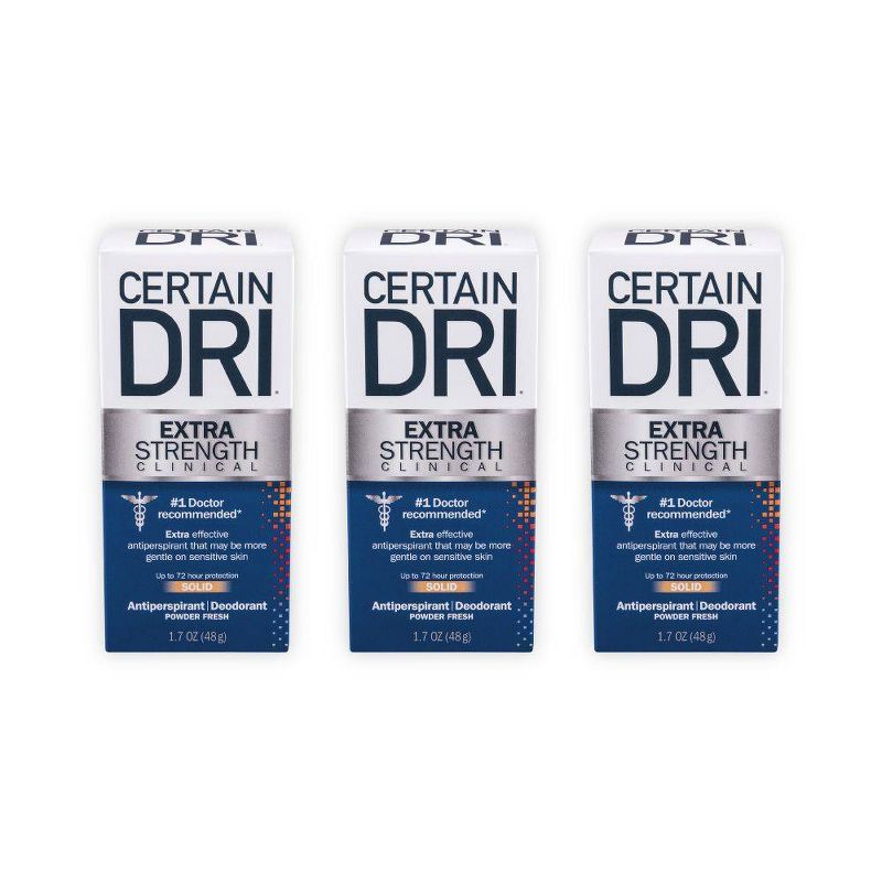 Certain Dri Extra Strength Clinical Solid Antiperspirant + Deodorant - Unscented - 1.7oz/3pk, 6 of 7