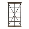 86.5" Corbin Double Bookcase Brown - Treasure Trove Accents: Steel Frame, 4-Tier Etagere Storage Organizer - 2 of 4