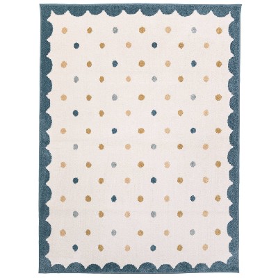 Orian Playroom Dots Light Blue Rug