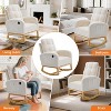Glider Rocker Chairs for Nursery, Modern Rocking Armchair with Footrest and Side Pocket - 3 of 4