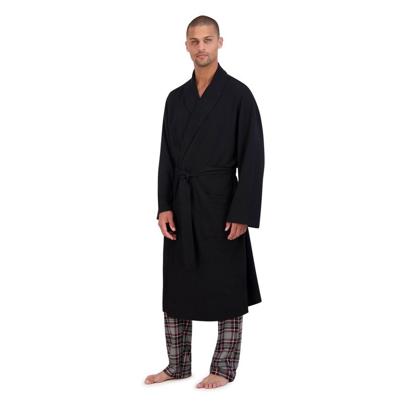 Hanes Premium Men&#39;s Solid Waffle Robe - One Size Fits Most, 4 of 6