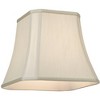 Springcrest Creme Small Square Cut Corner Lamp Shade 8" Top x 12" Bottom x 11" Slant x 10.5" High (Spider) Replacement with Harp and Finial - 2 of 4