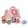 Lambs & Ivy Floral Cottage Interactive Plush Play Set - Pink, Animals, Garden - 3 of 4