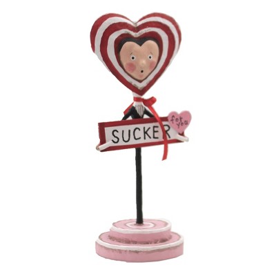 Lori Mitchell 7.25" Sucker For You Valentines Day Candy Heart  -  Decorative Figurines