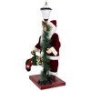 Northlight Animated and Musical Santa Claus Figure with Lighted Lamppost and Christmas Stocking - 31" - 3 of 4