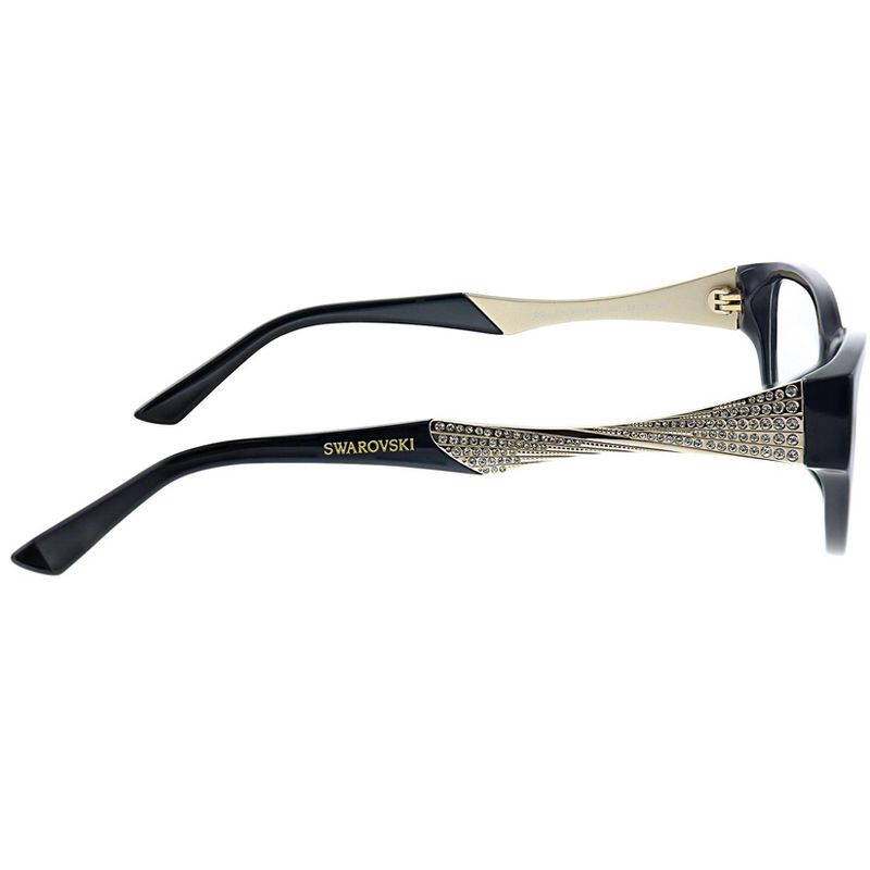 Swarovski  001 Womens Square Eyeglasses Black 56mm, 3 of 4