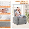 Recliner Chair PU Leather Recliner Sofa Seating with Lumbar Support Overstuffed High-Density Sponge Push Back Recliners Armchair for Living Room - 3 of 4