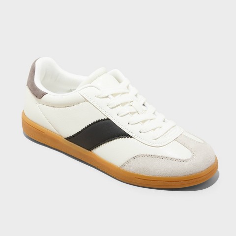 Женские кроссовки Universal Thread Women's Spencer Fashion Sneakers with Memory Foam Insole - Universal Thread™ 8 White: Lace Up, Low Top, Textured Outsole