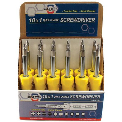 Best Way Tools 10-in-1 Screwdriver 8 in. (Case of 12)