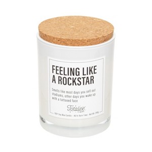 Totalee Gift Feeling Like a Rockstar Soy Candle Wax White 7.76 oz Burn Time: 40 - 1 of 2