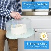 Extra Large Cake Carrier with Server, Holds 12 Inch 3-Layer Cake, Clear Dome Lid, Transport for Pies and Desserts - 3 of 4