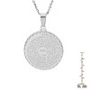 Steeltime 24" Stainless steel "padre nuestro…"pendant with 18'' ball chain necklace. Color Options: Silver, Gold - 4 of 4