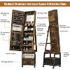 360° Swivel Jewelry Armoire with Storage Shelf & Drawer, 66" H Full-Length Mirror Jewelry Armoire, Floor Standing Jewelry Organizer Cabinet - 3 of 4