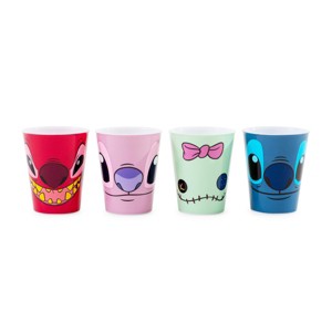 Silver Buffalo Disney Lilo & Stitch 4-Piece Plastic Mini Cup Set | Each Holds 1.5 Ounces - 1 of 4