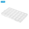Unique Bargains Clear Plastic Durable Multiple Compartments Jewelry Organizer Box 28 Grids 3 Pcs - 3 of 4