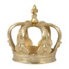 Decorative Crown Figurine Metal Fleur-de-Lis Design 7" Gold Finish Home Office Living Room Decor - 2 of 4