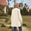 Casual Longline Cardigan for Women Fall Loose Open Front Long Sleeve Outerwear - 4 of 4