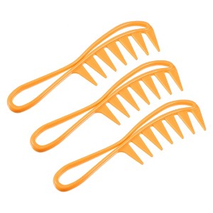 Unique Bargains Anti Static Hair Comb Wide Tooth for Thick Curly Hair Hair Care Detangling Comb For Wet and Dry 3 Pcs - 1 of 4