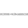 Black Bow Jewelry Men's 5mm 14k White Gold Flat Figaro Chain Necklace - 4 of 4