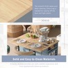 36" Rolling Kitchen Island Kitchen Storage Cart on Lockable Wheels with Drop Leaf,Power Outlet,Power Cord,Glass Holder and Adjustable Shelf-ModernLuxe - 4 of 4