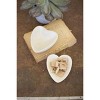 Hand-Carved Stone Heart Bowl – 2"Tall White Decorative Dish Set of 2 by Kalalou - 3 of 3