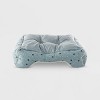 Precious Tails Microsuede Cuddler with Plush Center Bolster Bed for Dogs - Sage Green - S - 3 of 4