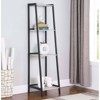 Coaster 68.75" Pinckard Industrial 4 Shelf Ladder Bookcase Gray Stone/Black - 2 of 4