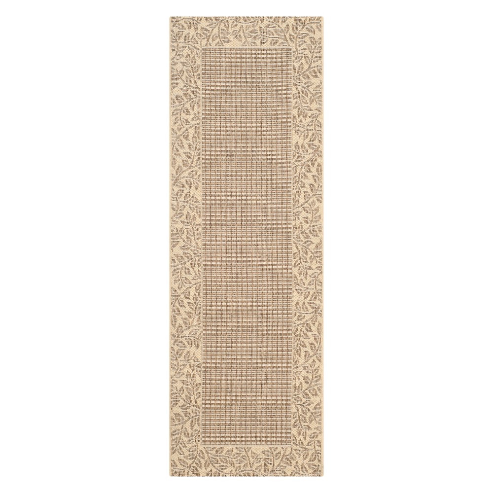 2'3in x 6'7in Libby Patio Rug Brown/Natural - Safavieh